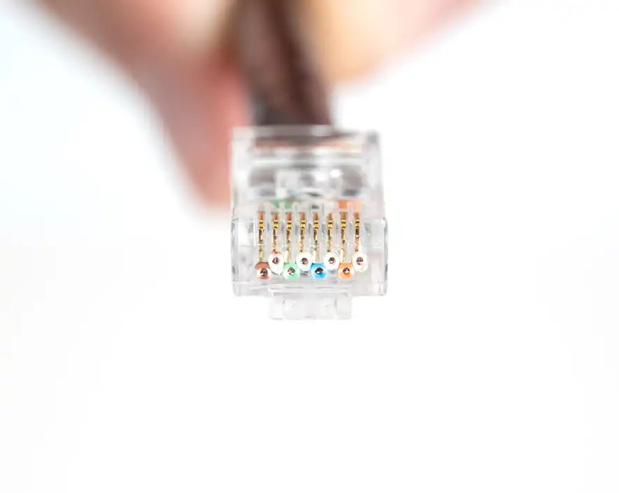 Unshielded RJ45 Passthrough Connector for CAT6A Cable, Pack of 100 | RJ456AUS-100