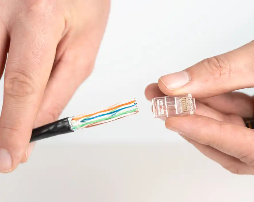 Unshielded RJ45 Passthrough Connector for CAT6A Cable, Pack of 100 | RJ456AUS-100 - Cable Connection & Supply 