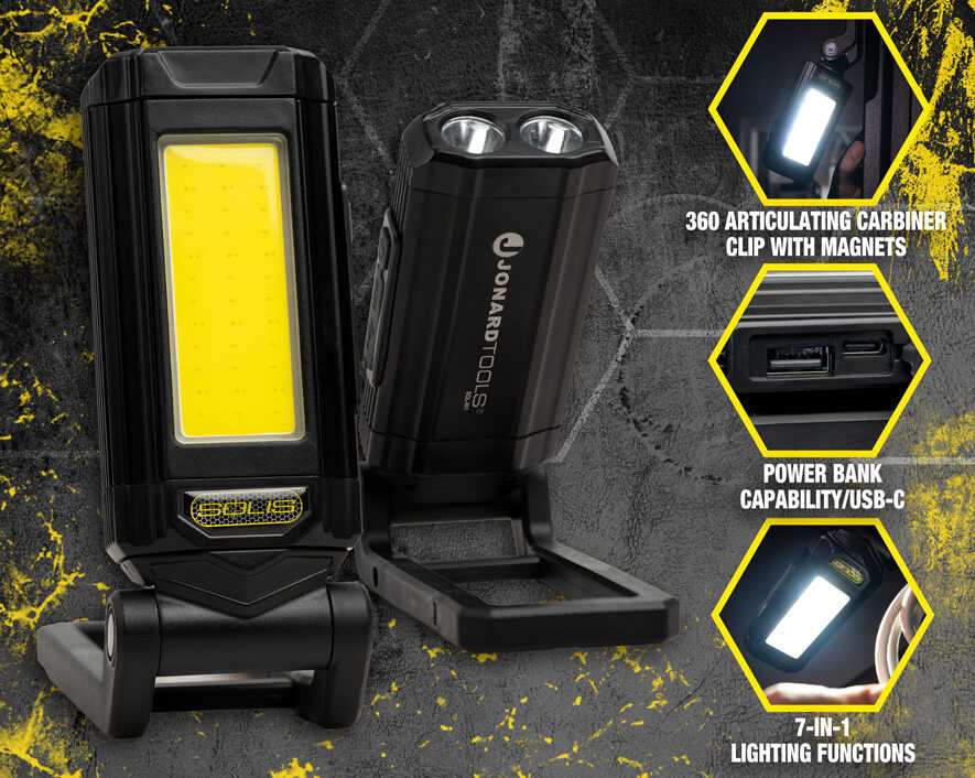 Solis™ Rechargeable 360° Pivoting Worklight | SOL-W1 - Cable Connection & Supply 