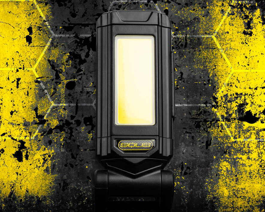 Solis™ Rechargeable 360° Pivoting Worklight | SOL-W1 - Cable Connection & Supply 