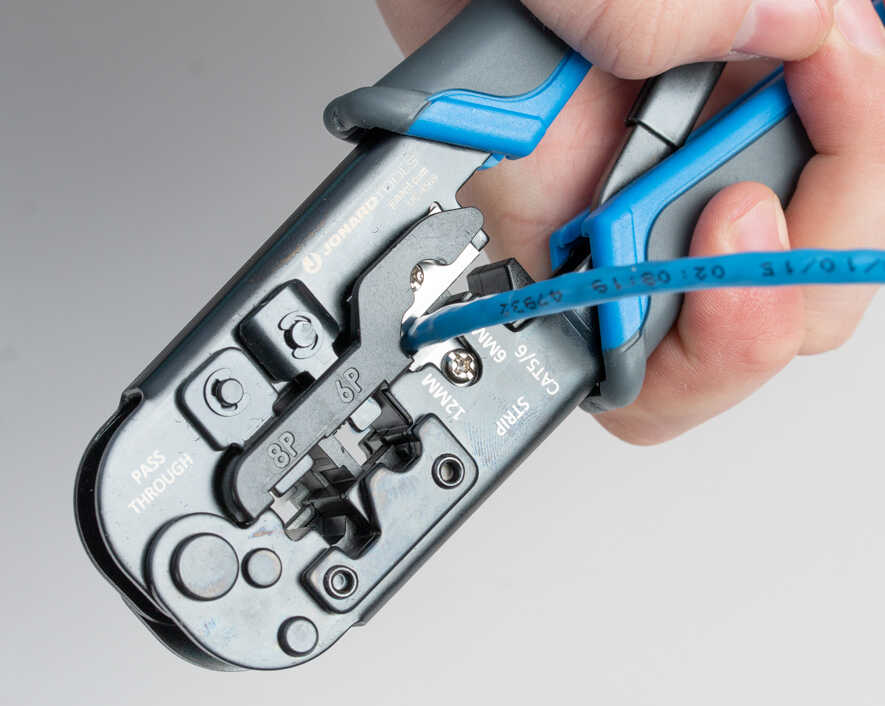 6-in-1 Crimping Tool, RJ45 Pass-through & RJ11/12 Modular | UC-4569 - Cable Connection & Supply 