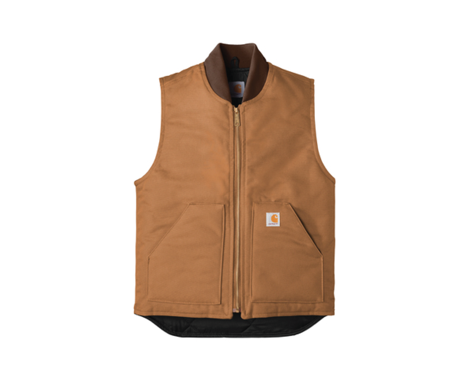 Relaxed Fit Firm Duck Insulated Rib Collar Vest | V01