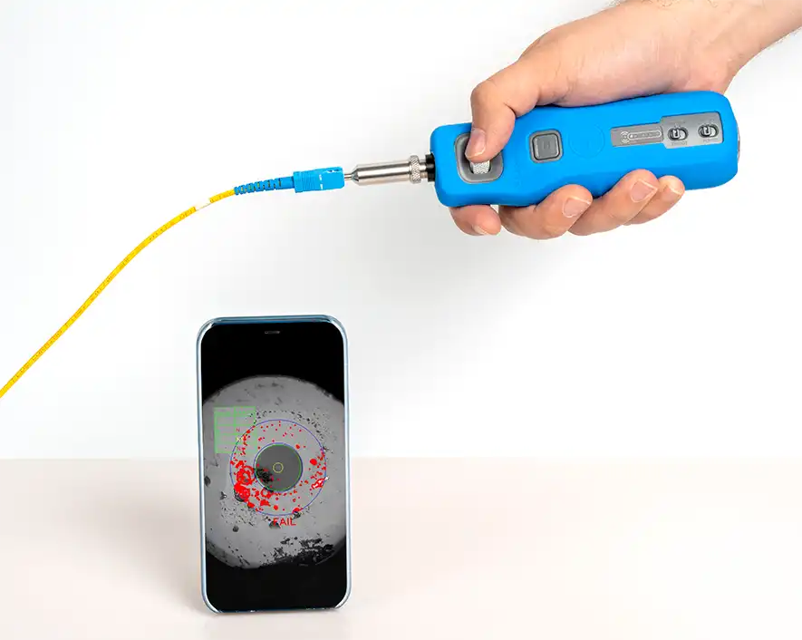 Wireless Fiber Inspection Microscope | WFM-100 - Cable Connection & Supply 