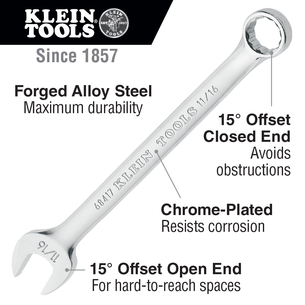 7/16-Inch Combination Wrench, 12-Point | 68413 - Cable Connection & Supply 