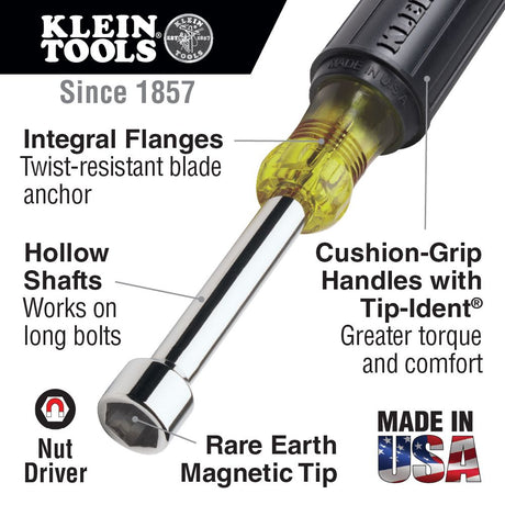 7/16-Inch Magnetic Tip Nut Driver 3-Inch Shaft | 630-7/16M - Cable Connection & Supply 