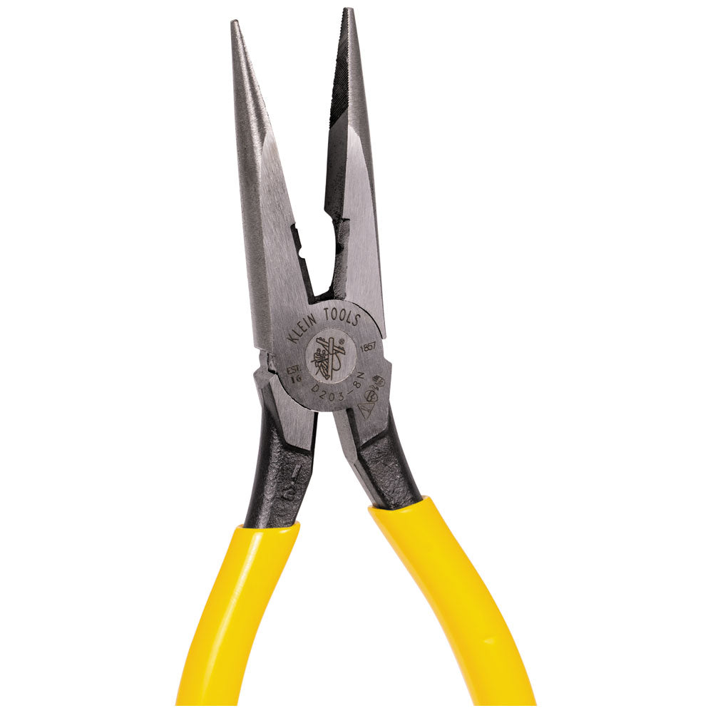 Pliers, Needle Nose Side Cutters with Stripping, 8-Inch | D203-8N