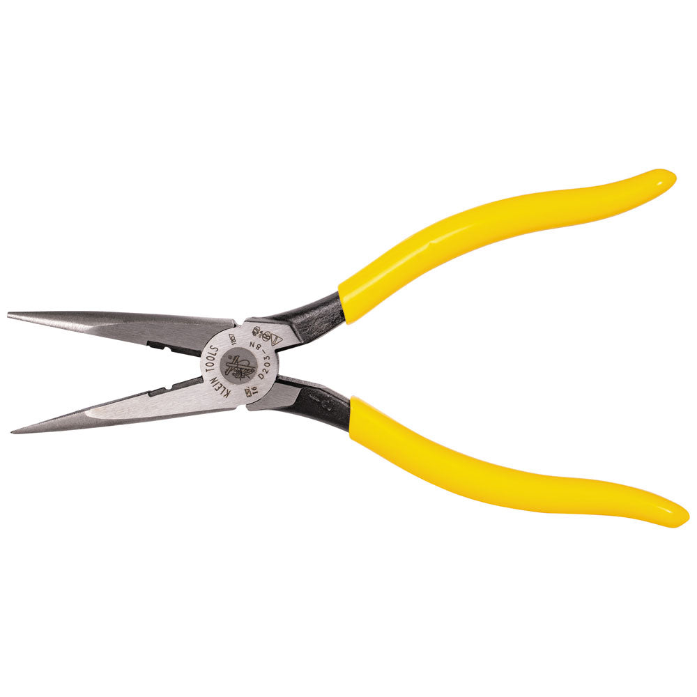 Pliers, Needle Nose Side Cutters with Stripping, 8-Inch | D203-8N