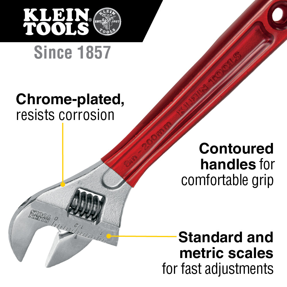 Adjustable Wrench, Extra Capacity 8-Inch | D507-8 - Cable Connection & Supply 