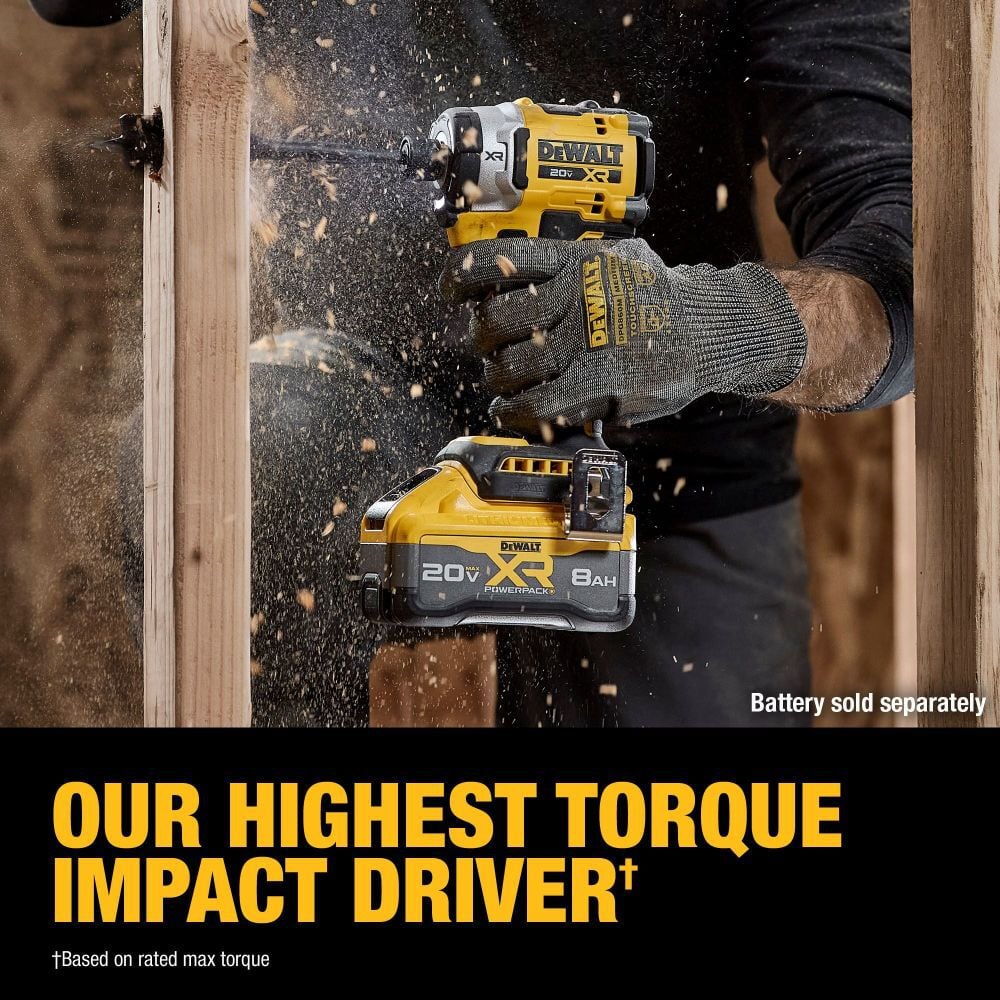 DEWALT 20V MAX XR 3-Speed 1/4 Inch High Torque Impact Driver (Tool Only) | DCF860B - Cable Connection & Supply 