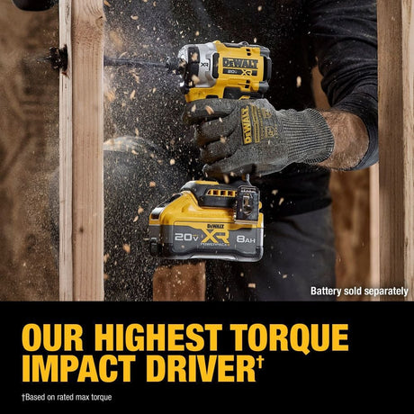 DEWALT 20V MAX XR 3-Speed 1/4 Inch High Torque Impact Driver (Tool Only) | DCF860B - Cable Connection & Supply 
