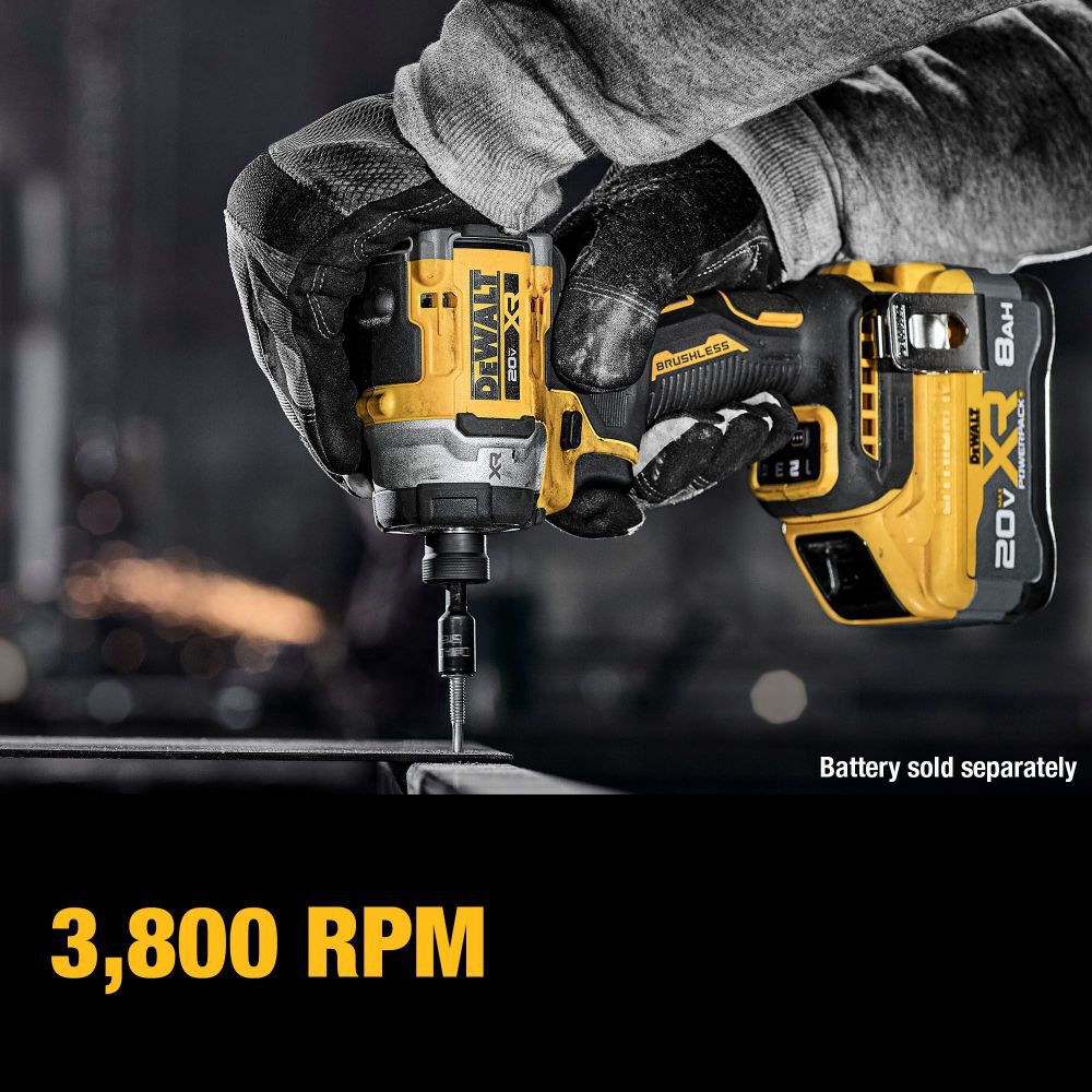 DEWALT 20V MAX XR 3-Speed 1/4 Inch High Torque Impact Driver (Tool Only) | DCF860B - Cable Connection & Supply 