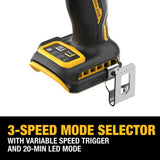 DEWALT 20V MAX XR 3-Speed 1/4 Inch High Torque Impact Driver (Tool Only) | DCF860B - Cable Connection & Supply 