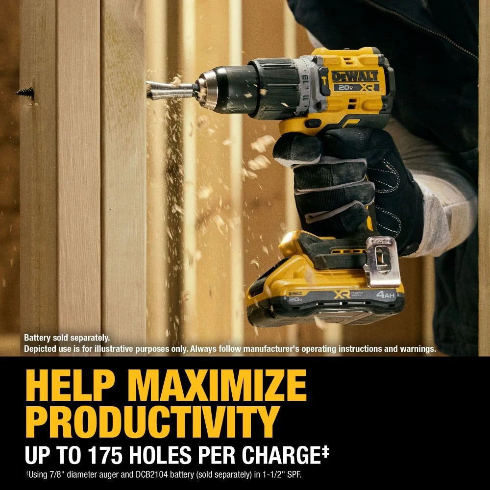 DEWALT 20V MAX XR Brushless Cordless 1/2 Inch Hammer (Tool-Only) | DCD806B - Cable Connection & Supply 
