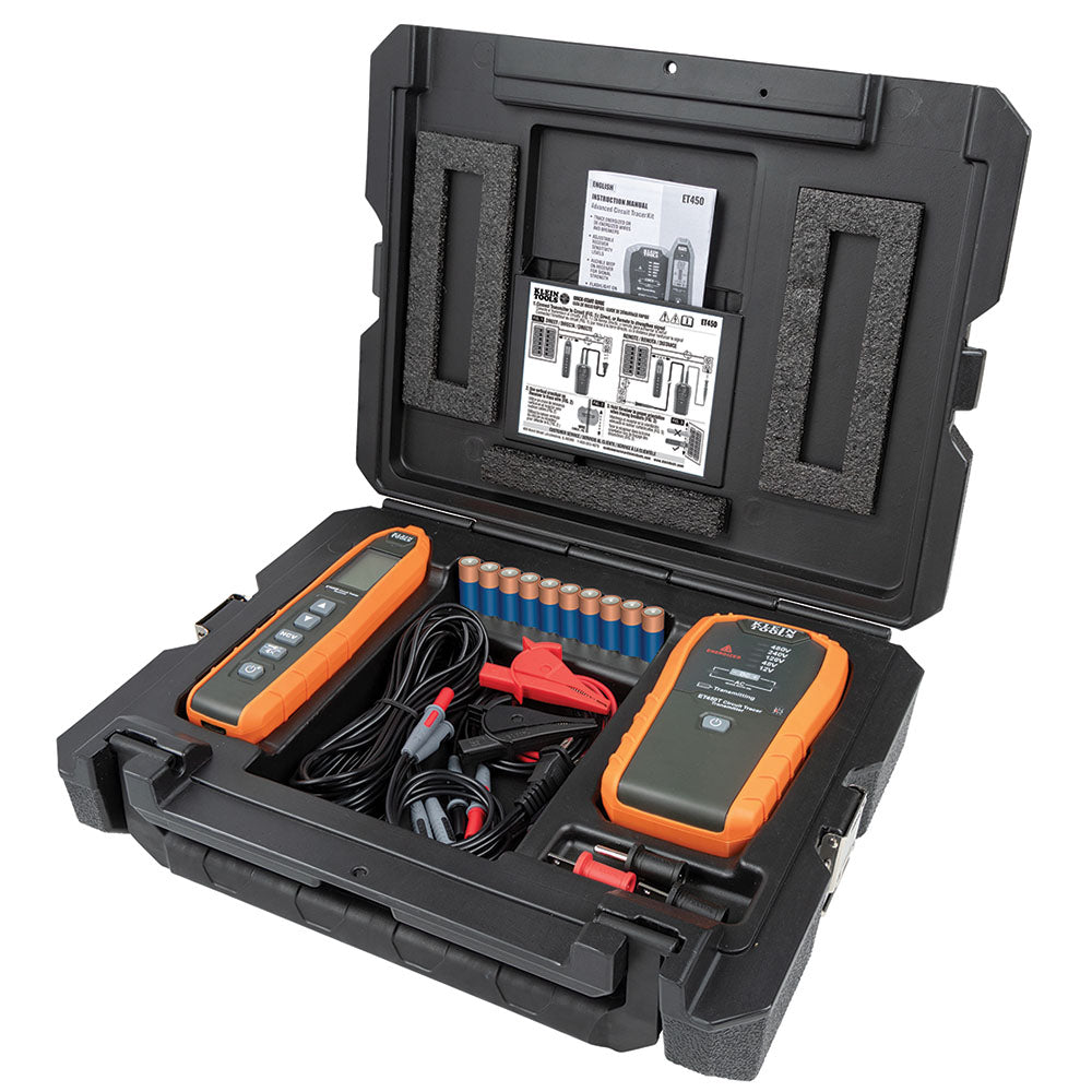 Advanced Electrical Circuit Breaker Finder and Wire Tracer Kit and Case | ET450