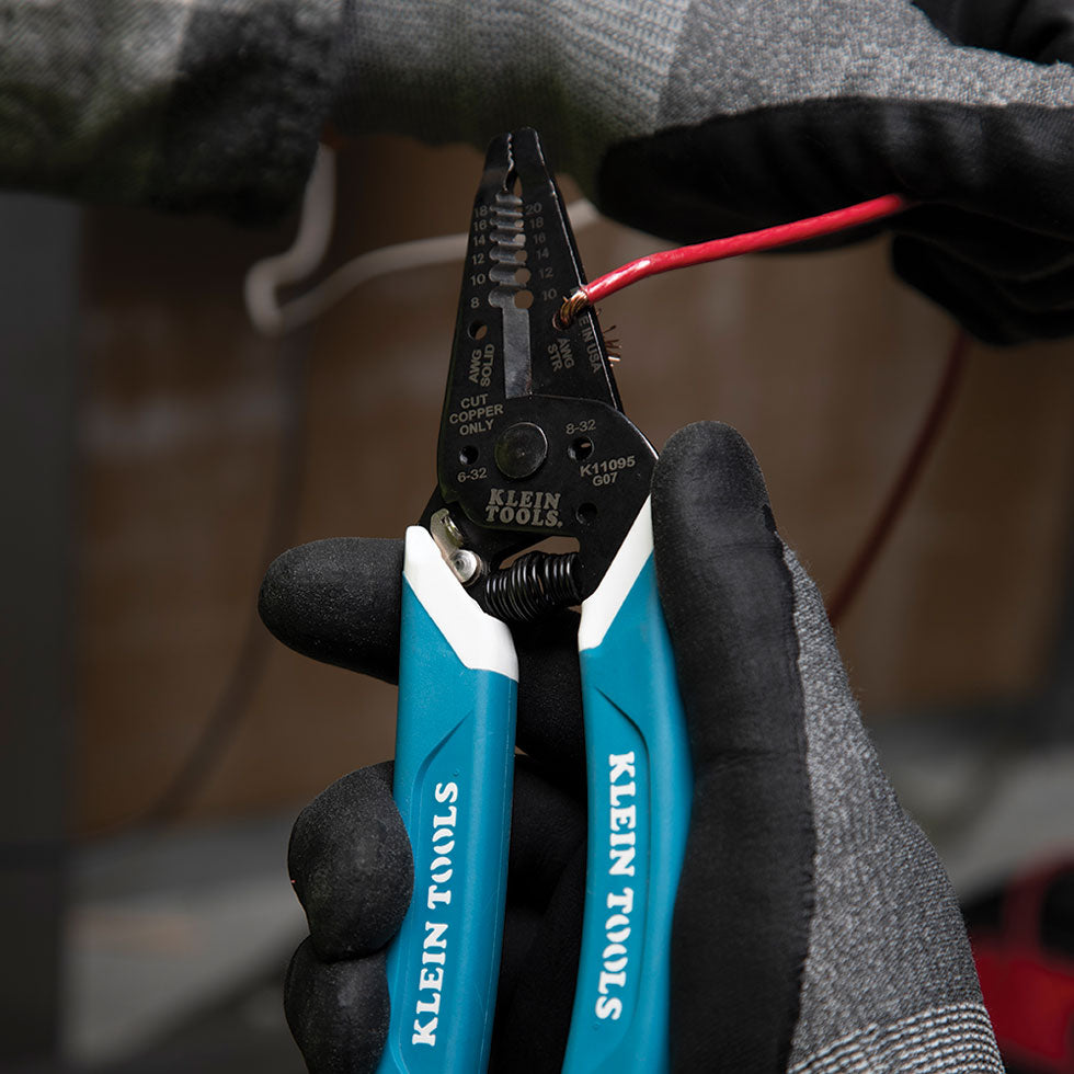 Klein-Kurve® Wire Stripper / Cutter, 8-20 AWG | K11095 - Cable Connection & Supply 