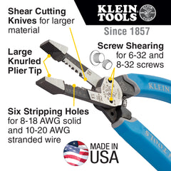 Klein-Kurve® Heavy-Duty Wire Stripper 8-20 AWG | K12035 - Cable Connection & Supply 