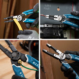 Klein-Kurve® Heavy-Duty Wire Stripper / Cutter / Crimper Multi Tool, 8-20 AWG | K12065CR - Cable Connection & Supply 