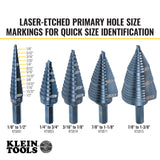 13-Step Drill Bit, 3/8-Inch Hex, Double Straight Flute, 1/8-Inch to 1/2-Inch | KTSB01 - Cable Connection & Supply 