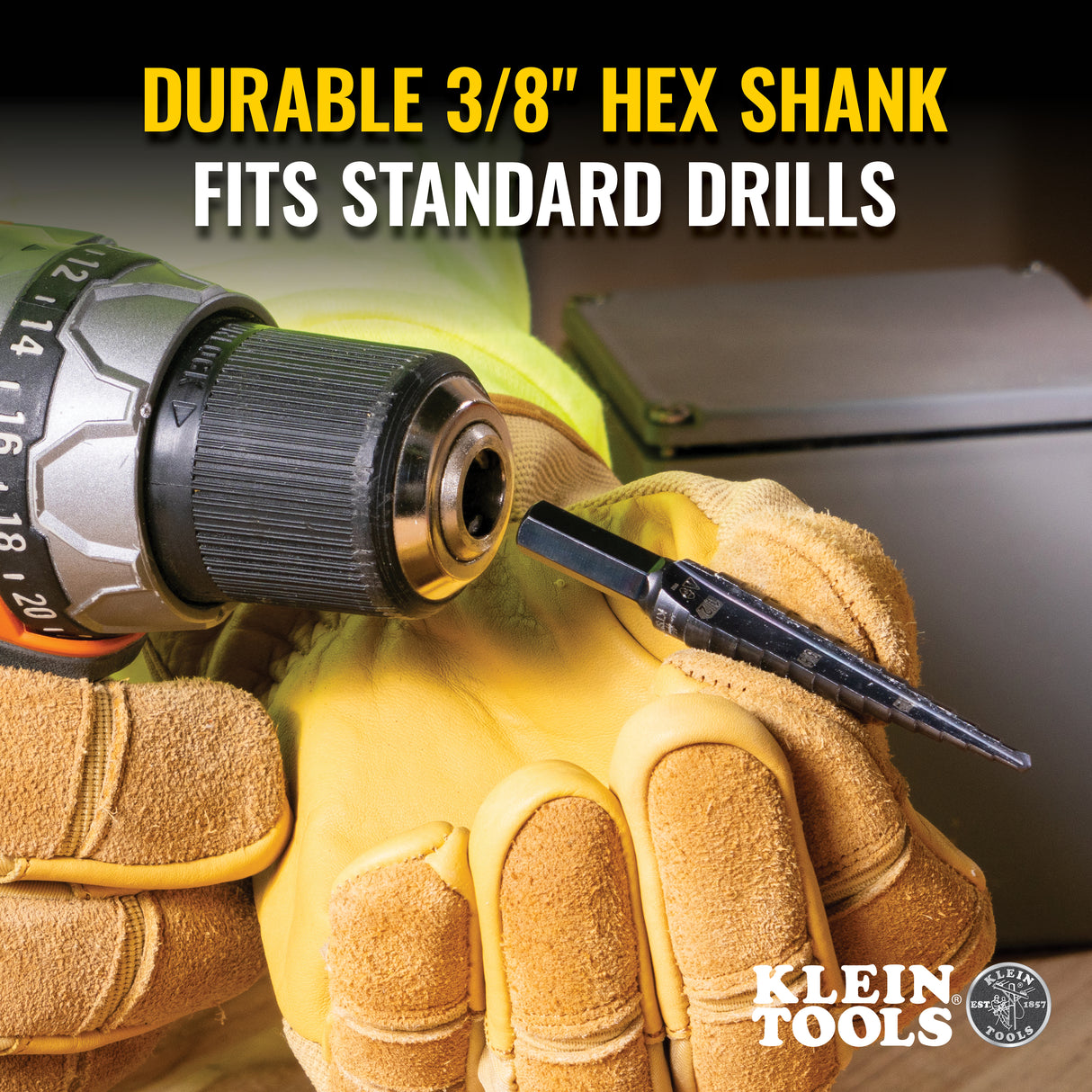 13-Step Drill Bit, 3/8-Inch Hex, Double Straight Flute, 1/8-Inch to 1/2-Inch | KTSB01 - Cable Connection & Supply 
