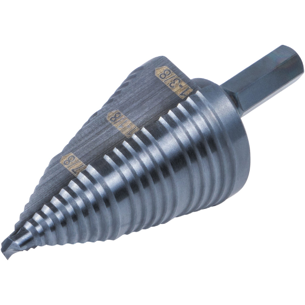 3-Step Drill Bit, 3/8-Inch Hex, Double Straight Flute, 7/8-Inch to 1-3/8-Inch | KTSB15 - Cable Connection & Supply 