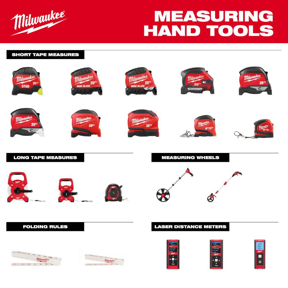 Milwaukee 25 Ft. Magnetic Tape Measure, 2 Pack | 48-22-1025MG - Cable Connection & Supply 