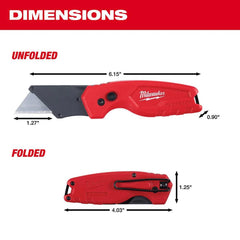 Milwaukee FASTBACK Folding Utility Knife with Blade Storage (2-Piece) | 48-22-1503 - Cable Connection & Supply 