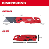 Milwaukee FASTBACK Folding Utility Knife with Blade Storage (2-Piece) | 48-22-1503 - Cable Connection & Supply 