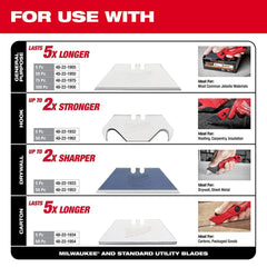 Milwaukee FASTBACK Folding Utility Knife with Blade Storage (2-Piece) | 48-22-1503 - Cable Connection & Supply 