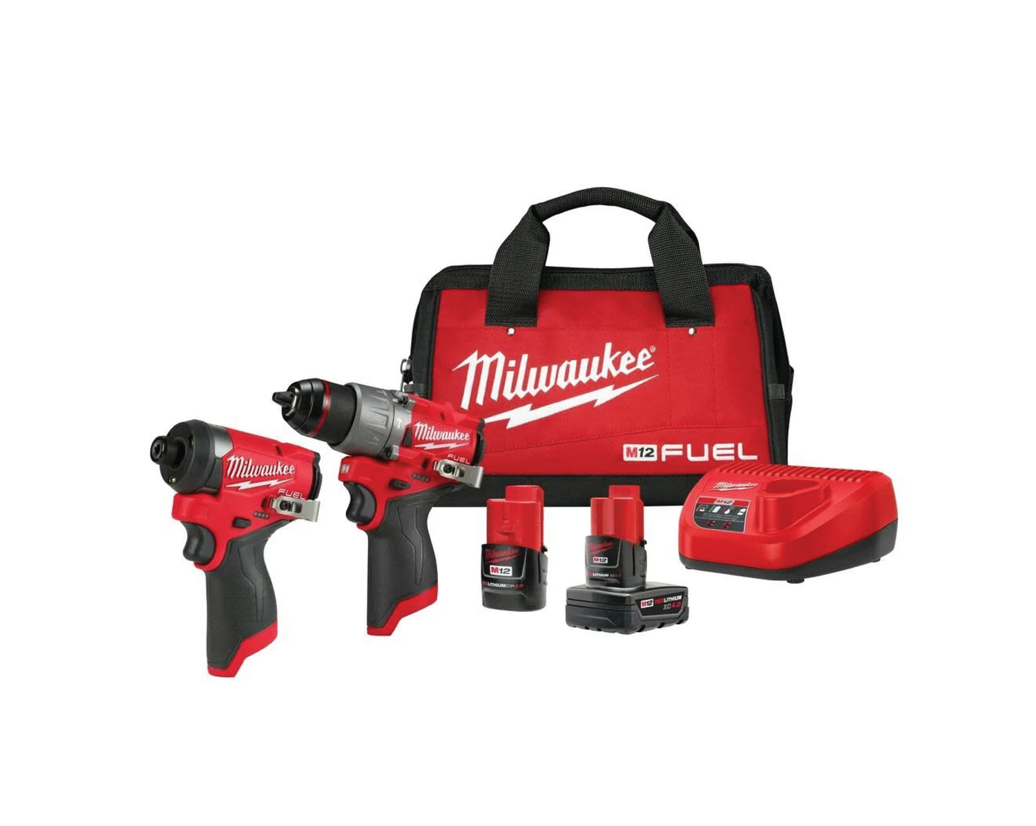 M12 FUEL 12-Volt Lithium-Ion Brushless Cordless Hammer Drill and Impact Driver Combo Kit w/2 Batteries and Bag (2-Tool) | 3497-22 - Cable Connection & Supply 