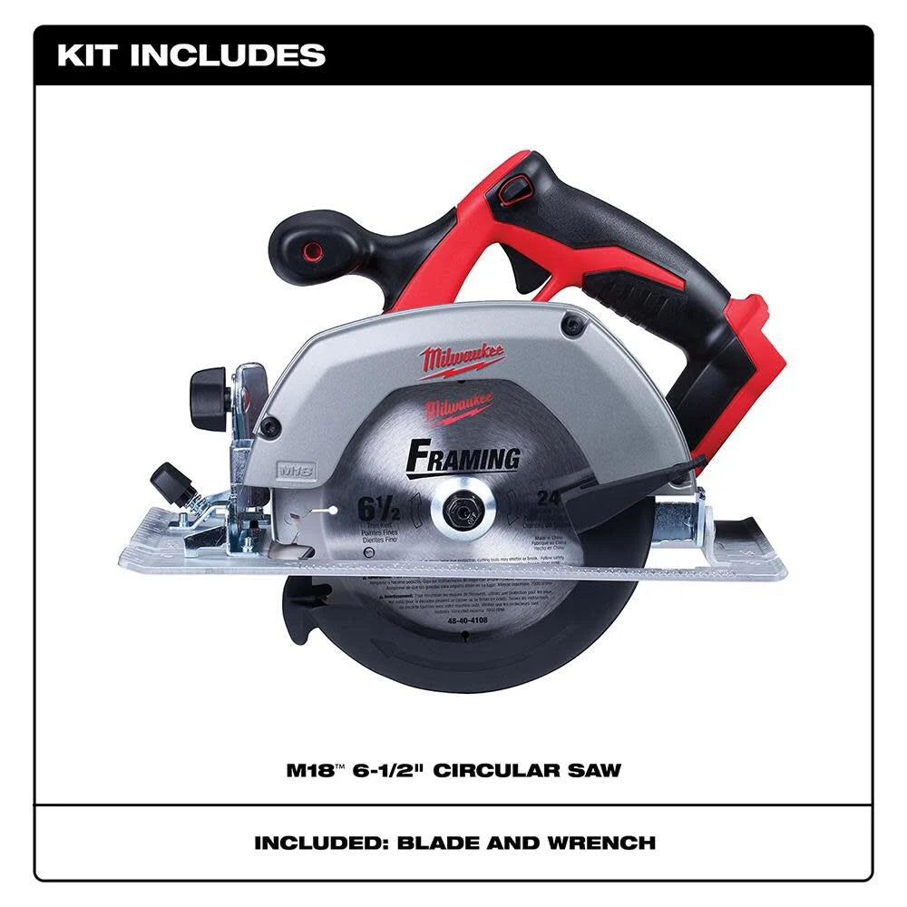 M18 18V Lithium-Ion Cordless 6-1/2 in. Circular Saw (Tool-Only) | 2630-20 - Cable Connection & Supply 