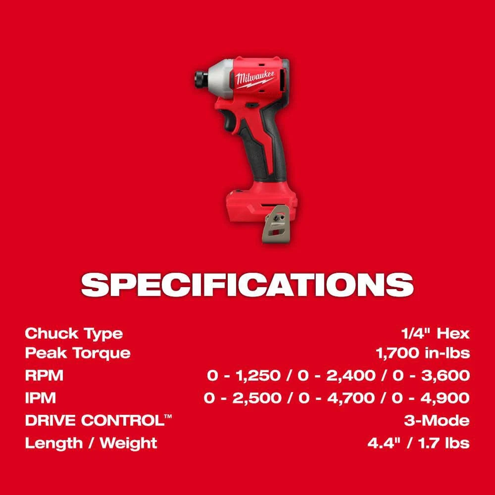 M18 18-Volt Lithium-Ion Brushless Cordless Compact Hammer Drill/Impact Combo Kit (2-Tool) with (2) Batteries, Bag | 3693-22CX - Cable Connection & Supply 