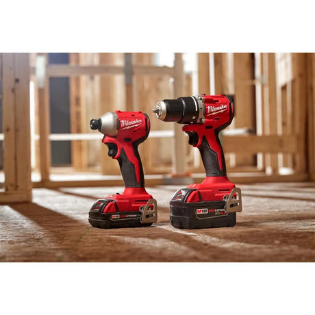 M18 18-Volt Lithium-Ion Brushless Cordless Compact Hammer Drill/Impact Combo Kit (2-Tool) with (2) Batteries, Bag | 3693-22CX - Cable Connection & Supply 