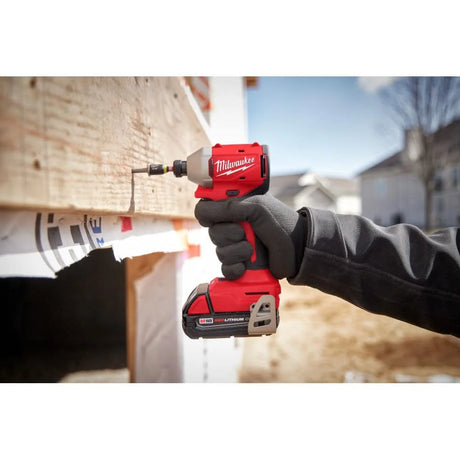 M18 18-Volt Lithium-Ion Brushless Cordless Compact Hammer Drill/Impact Combo Kit (2-Tool) with (2) Batteries, Bag | 3693-22CX - Cable Connection & Supply 