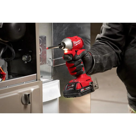 M18 18-Volt Lithium-Ion Brushless Cordless Compact Hammer Drill/Impact Combo Kit (2-Tool) with (2) Batteries, Bag | 3693-22CX - Cable Connection & Supply 