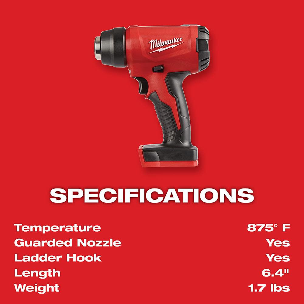 M18 18V Lithium-Ion Cordless Compact Heat Gun (Tool-Only) | 2688-20