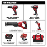 Milwaukee M18 Cordless Lithium-Ion 4-Tool Combo Kit | 2696-24 - Cable Connection & Supply 