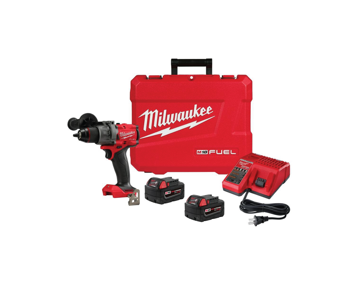 M18 FUEL 18V Lithium-Ion Brushless Cordless 1/2 in. Drill/Driver Kit W/(2) 5.0Ah Batteries, Charger, and Hard Case | 2903-22 - Cable Connection & Supply 