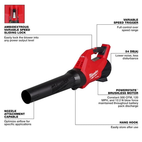 M18 FUEL 120 MPH 500 CFM 18V Lithium-Ion Brushless Cordless Handheld Blower (Tool-Only) | 3017-20 - Cable Connection & Supply 