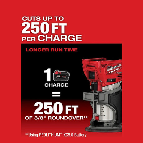 M18 FUEL 18V Lithium-Ion Brushless Cordless Compact Router (Tool-Only) | 2723-20 - Cable Connection & Supply 