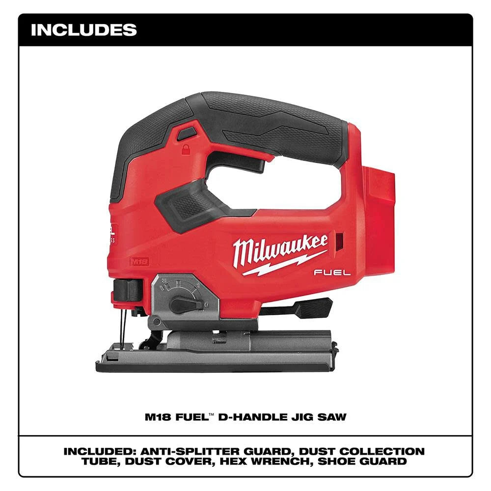 Milwaukee M18 FUEL D-handle Jig Saw (Bare Tool) | 2737-20 - Cable Connection & Supply 