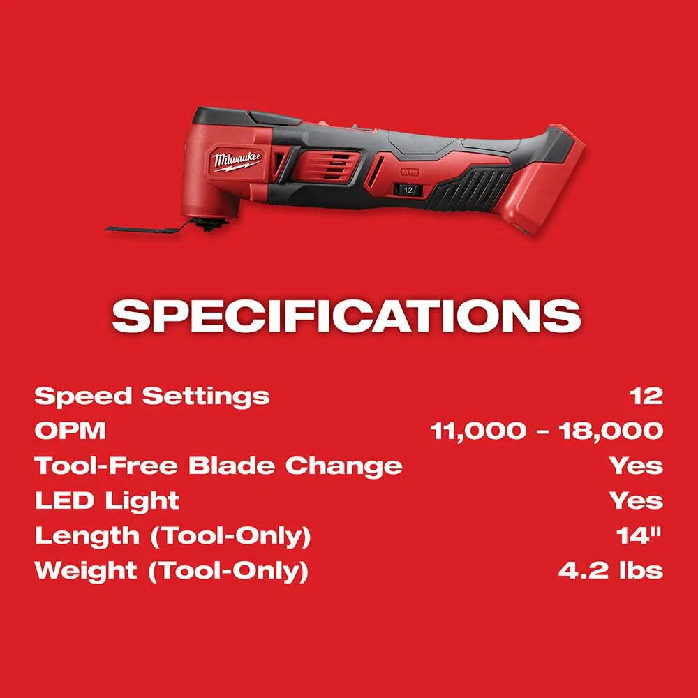 M18 18V Lithium-Ion Cordless Oscillating Multi-Tool (Tool-Only) | 2626-20 - Cable Connection & Supply 