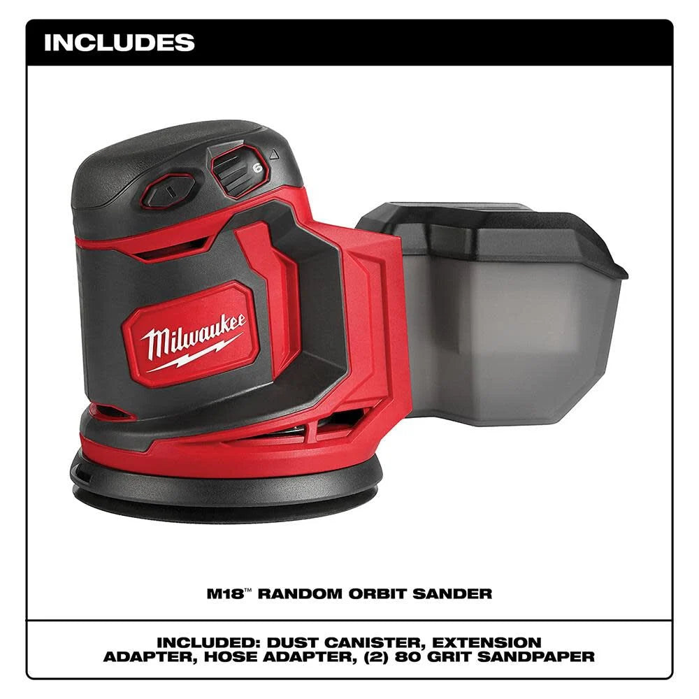 Milwaukee M18 Random Orbit Sander (Bare Tool) | 2648-20 - Cable Connection & Supply 