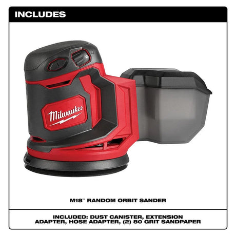 Milwaukee M18 Random Orbit Sander (Bare Tool) | 2648-20 - Cable Connection & Supply 