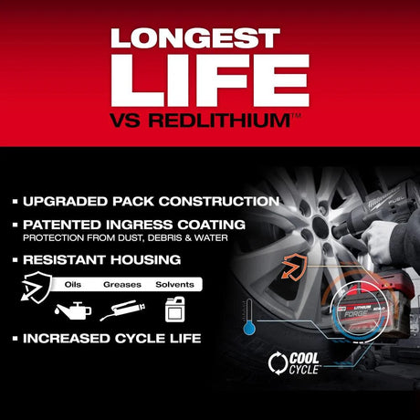 Milwaukee M18 REDLITHIUM FORGE XC8.0 Battery Pack | 48-11-1881 - Cable Connection & Supply 