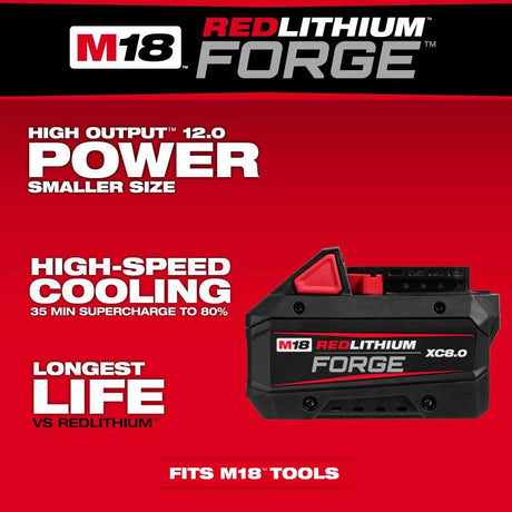 Milwaukee M18 REDLITHIUM FORGE XC8.0 Battery Pack | 48-11-1881 - Cable Connection & Supply 