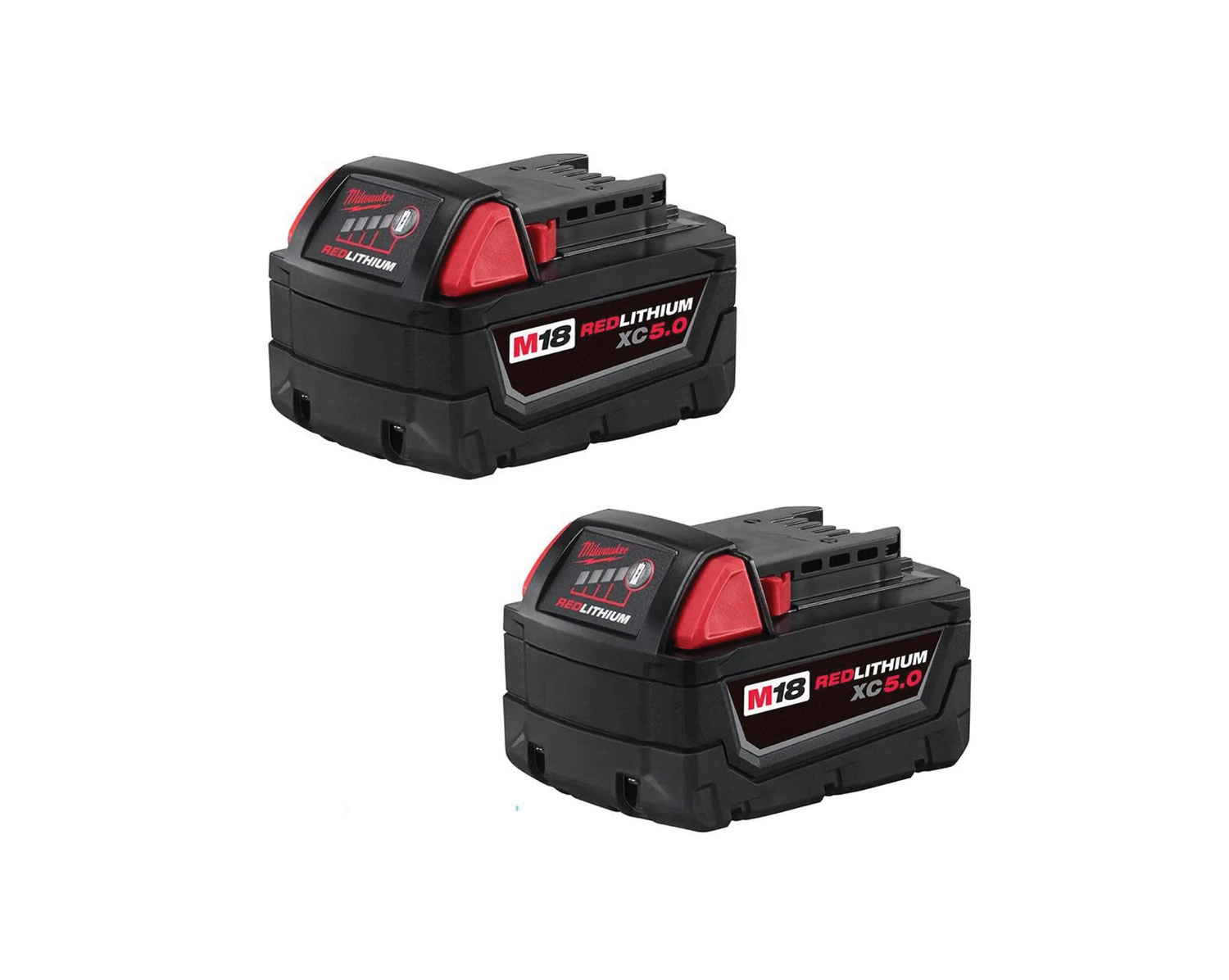 M18 18-Volt Lithium-Ion XC Extended Capacity 5.0 Ah Battery Pack (2-Pack) | 48-11-1852 - Cable Connection & Supply 