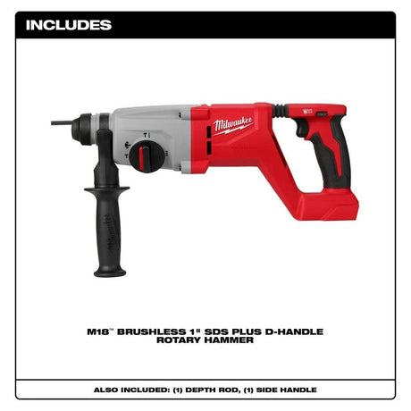 M18 18V Lithium-Ion Brushless Cordless 1 in. SDS-Plus D-Handle Rotary Hammer (Tool-Only) | 2613-20 - Cable Connection & Supply 