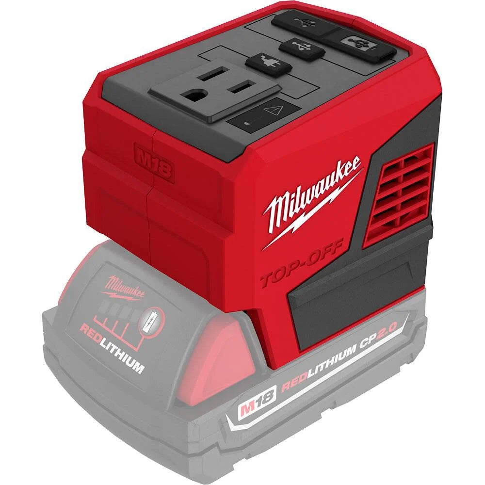 M18 18-Volt Lithium-Ion TOP-OFF 175-Watt Powered Compact Inverter for M18 Batteries (Tool-Only) | 2846-20 - Cable Connection & Supply 