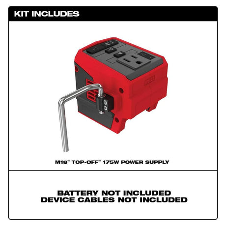 M18 18-Volt Lithium-Ion TOP-OFF 175-Watt Powered Compact Inverter for M18 Batteries (Tool-Only) | 2846-20 - Cable Connection & Supply 