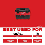 M18 18-Volt 2 Gal. Lithium-Ion Cordless Wet/Dry Vacuum (Vacuum-Only) | 0880-20 - Cable Connection & Supply 